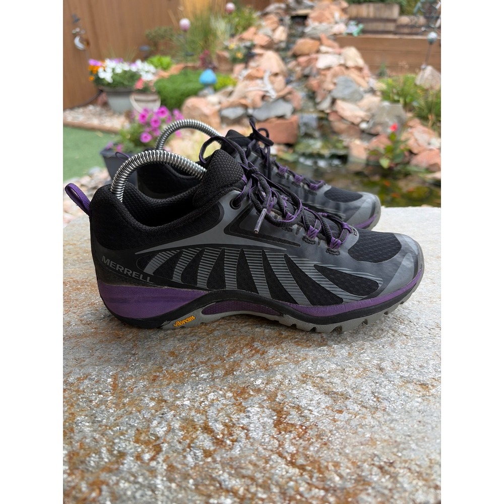 Merrell Siren Edge 3 Womens Trail Running Shoes Black Purple J034438 Size 8